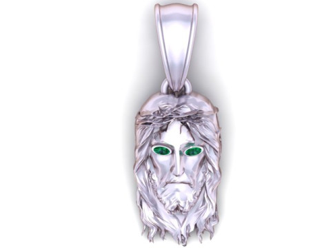 金色耶稣吊坠 3D 打印模型 3D 打印模型