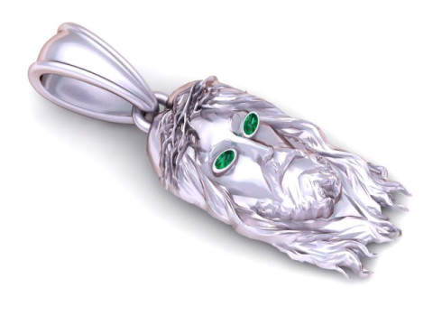 金色耶稣吊坠 3D 打印模型 3D 打印模型