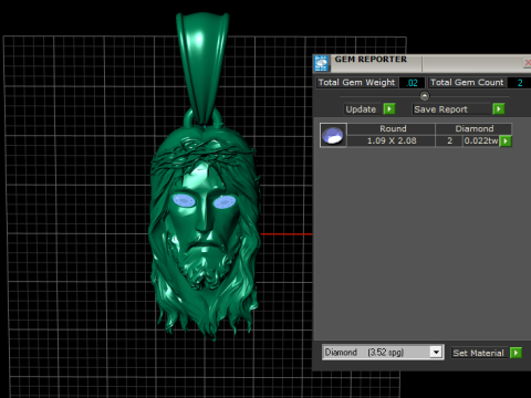 金色耶稣吊坠 3D 打印模型 3D 打印模型