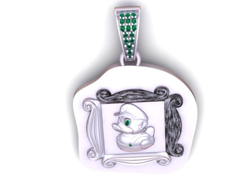 Golden Duck Anhänger 3D-druckbares Modell 3D Druckmodell