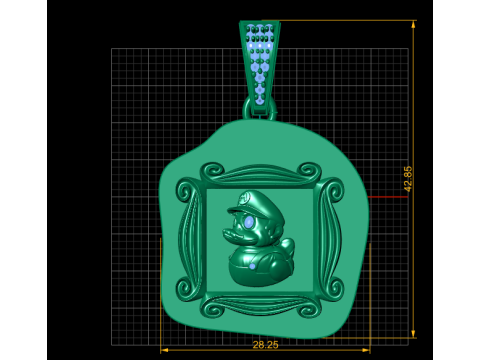 Golden Duck Anhänger 3D-druckbares Modell 3D Druckmodell