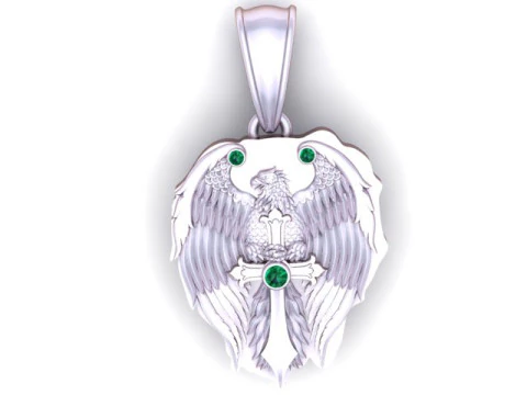 Double-Headed Eagle Pendant 3D Printable Model 3D Print Model