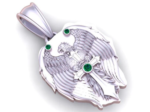 Double-Headed Eagle Pendant 3D Printable Model 3D Print Model