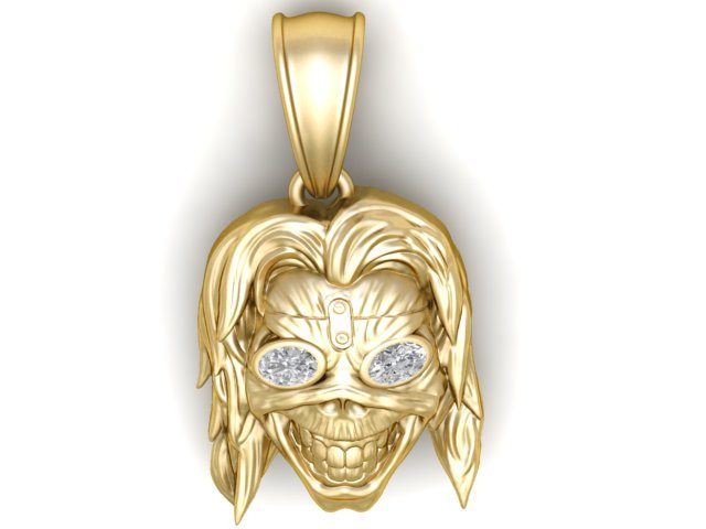 Model Cetak 3D Liontin Tengkorak Midas Model Cetak 3D .c4d .max .obj .3ds .fbx .stl .blend