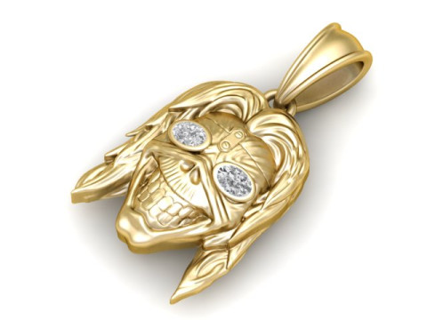 Model Cetak 3D Liontin Tengkorak Midas Model Cetak 3D