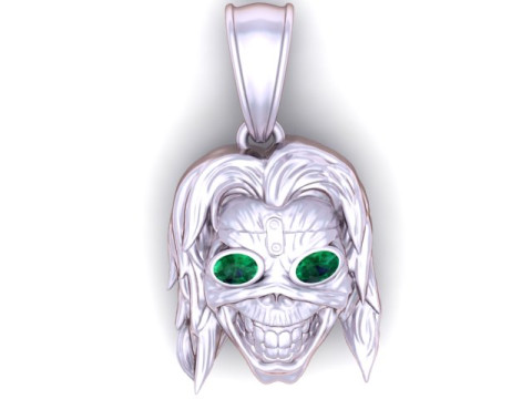 Model Cetak 3D Liontin Tengkorak Midas Model Cetak 3D