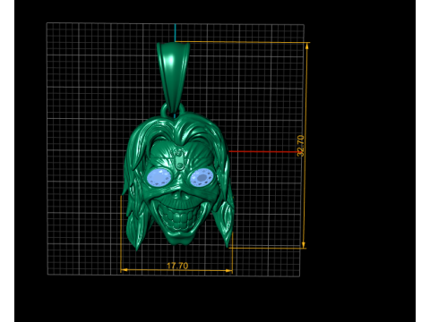 Model Cetak 3D Liontin Tengkorak Midas Model Cetak 3D