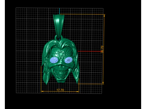 The Midas Skull Pendant 3D Printable Model 3D Print Model