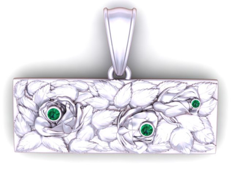 골든 로즈 바 펜던트 3D 인쇄 가능 모델 3D 프린트 모델