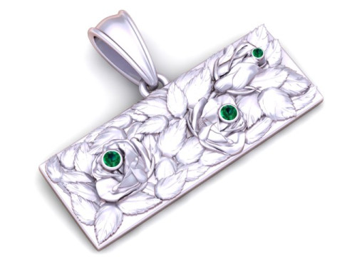 골든 로즈 바 펜던트 3D 인쇄 가능 모델 3D 프린트 모델