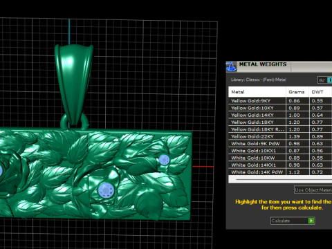Golden Rose Bar Pendant 3D Printable Model 3D Print Model
