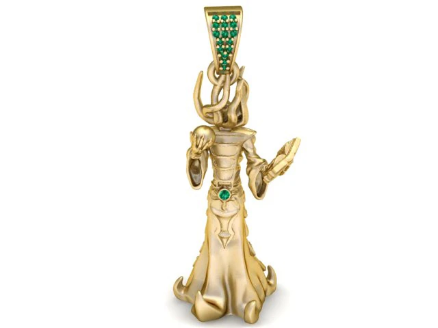 Golden Deity Pendant 3D Printable Model 3D Print Model .c4d .max .obj .3ds .fbx .stl .blend 