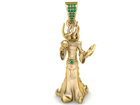 Gouden godheid hanger 3D afdrukbaar model 3D printmodel