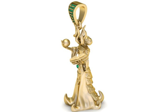 Wisiorek ze złotym bóstwem Model do druku 3D Model do druku 3D