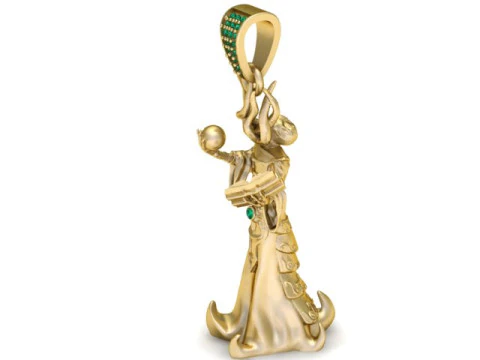 Golden Deity Pendant 3D Printable Model 3D Print Model