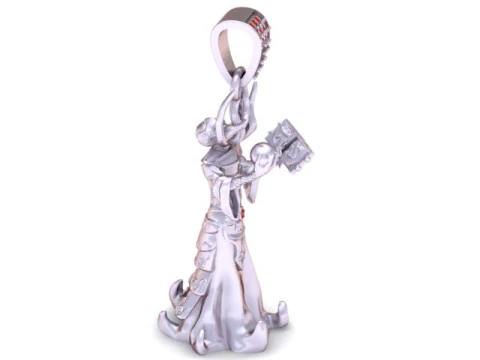 Golden Deity Pendant 3D Printable Model 3D Print Model
