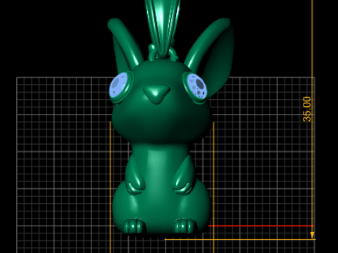 ALTIN TAVŞAN KOLYE 3D YAZDIRILABİLİR MODEL 3D Baskı Modeli