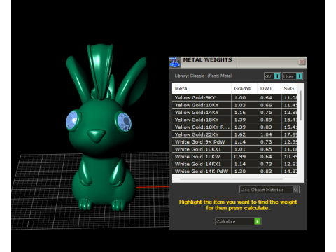 ALTIN TAVŞAN KOLYE 3D YAZDIRILABİLİR MODEL 3D Baskı Modeli