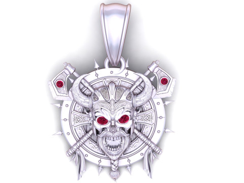 Danasure 骷髅面金吊坠 3D 打印模型 3D 打印模型