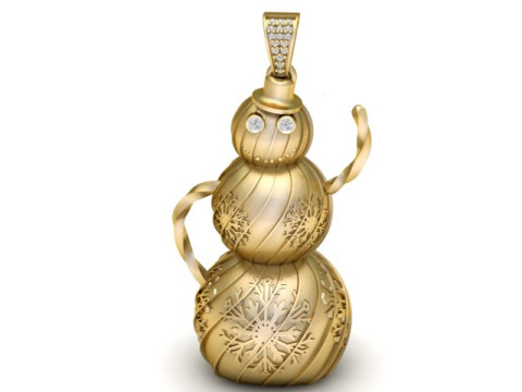 GOUDEN SNEEUWMAN HANGER 3D AFDRUKBAAR MODEL 3D printmodel