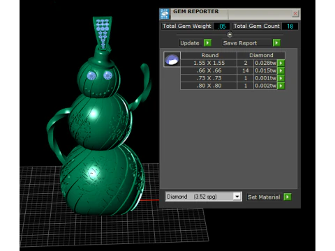GOLDEN SNOW MAN PENDANT 3D PRINTABLE MODEL 3D Print Model