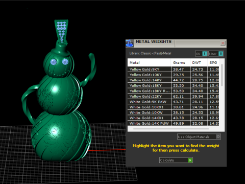 MODEL CETAK 3D LIONTIN MAN SALJU EMAS Model Cetak 3D