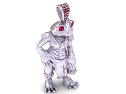 LADY FROG PENDANT 3D PRINTABLE MODEL 3D Print Model