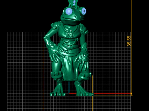 LADY FROG PENDANT 3D PRINTABLE MODEL 3D Print Model