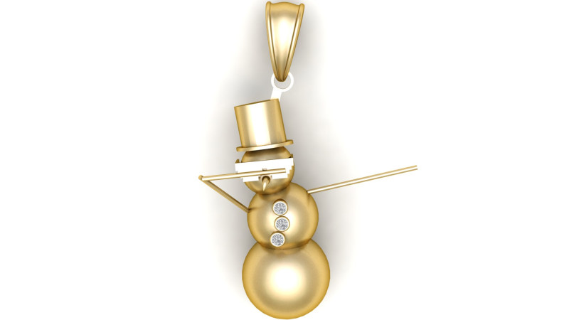 Подвеска Ледяного Человека 3D Модель для печати 3D Принт Модель .c4d .max .obj .3ds .fbx .stl .blend 