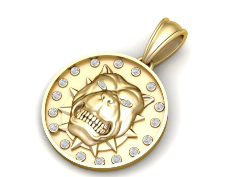 金狗吊坠 3D 打印模型 3D 打印模型