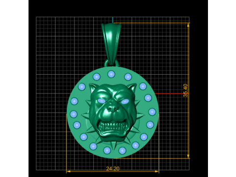 金狗吊坠 3D 打印模型 3D 打印模型