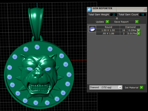 金狗吊坠 3D 打印模型 3D 打印模型