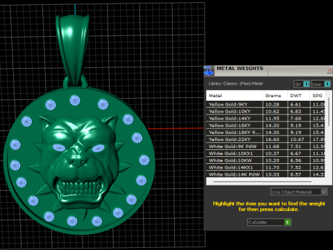 金狗吊坠 3D 打印模型 3D 打印模型