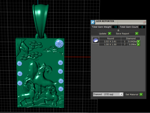 Golden Goat with Baby Pendant 3D Printable Model 3D Print Model