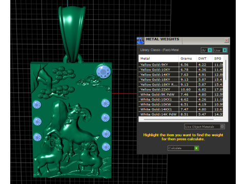 Golden Goat with Baby Pendant 3D Printable Model 3D Print Model