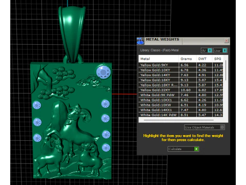 Golden Goat with Baby Pendant 3D Printable Model 3D Print Model