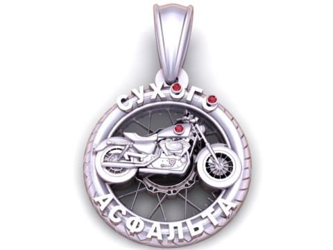 MODEL CETAK 3D LIONTIN BYKE EMAS Model Cetak 3D