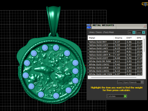 Pingente de flor de ouro com modelo para impressão 3D de golfinho Modelo de Impressão 3D