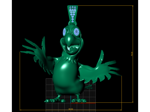 金鸡吊坠 3D 打印模型 3D 打印模型