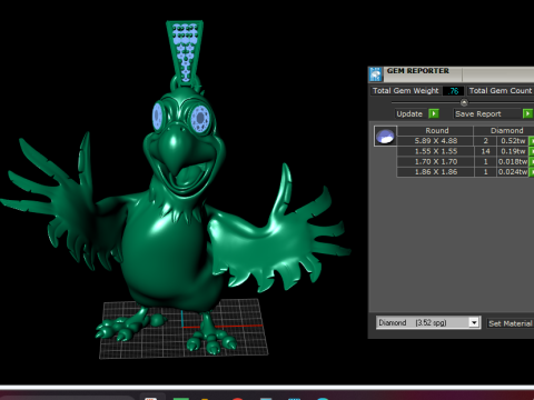 金鸡吊坠 3D 打印模型 3D 打印模型