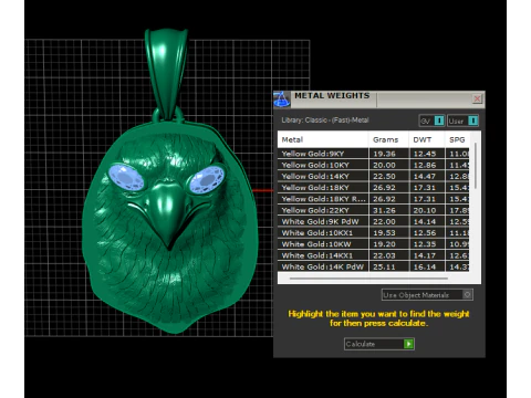 Golden Chicken Face Pendant 3D Printable Model 3D Print Model