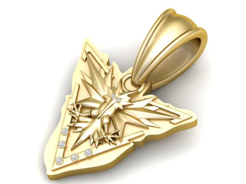 Pokmon Go Team Instinct Pendant 3D Printable Model 3D Print Model