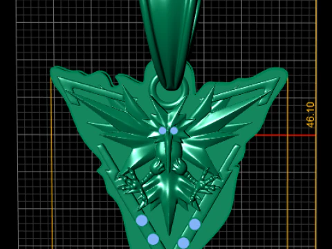 Pokmon Go Team Instinct Pendant 3D Printable Model 3D Print Model
