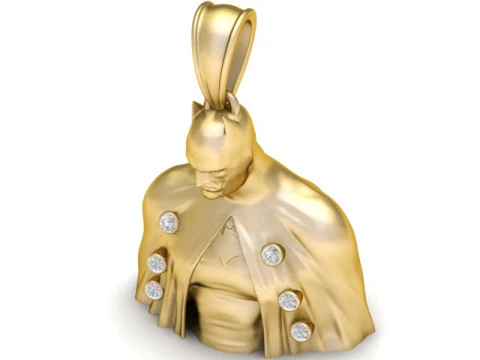 Golden Batman Pendant 3D Printable Model 3D Print Model