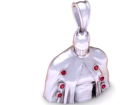 Modello stampabile in 3D con ciondolo Batman dorato Modello di stampa 3D