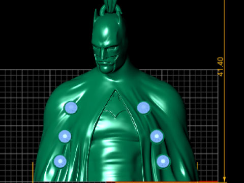 Modello stampabile in 3D con ciondolo Batman dorato Modello di stampa 3D