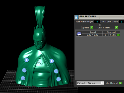 Modello stampabile in 3D con ciondolo Batman dorato Modello di stampa 3D