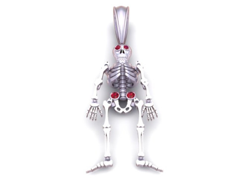 Gouden skelet hanger 3D printbaar model 3D printmodel