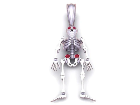 Golden Skeleton Pendant 3D Printable Model 3D Print Model