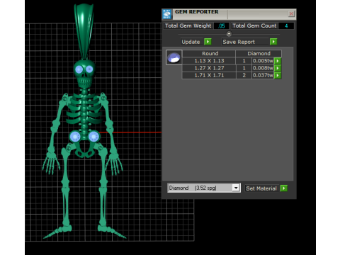 Gouden skelet hanger 3D printbaar model 3D printmodel